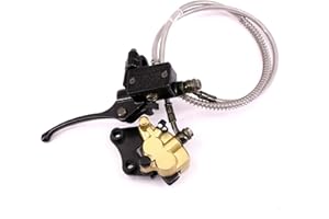 PONDWAY Hydraulic Master Front Disc Brake Caliper System + Pads, Front Hydraulic Caliper Brake Assembly For Pit Dirt Bike 50cc 70cc 110cc 150cc