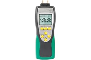 QPKING Manómetro digital,DY27A Manómetros diferenciales,Manómetro de presión diferencial digital Sistema de ventilación/Gasoducto/Bomba de vacío de freno