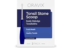 Extractor de Tonsilolitos LED | Pack de 2 | Evitar Mal Aliento | 2 Herramientas para Extracción de Tonsilolitos | 6 Cabezales Intercambiables | Quitar Tonsilolitos | Limpieza Bucal | ORAVIX