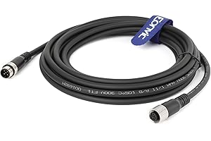 Eonvic Industrial M12 5 Pin Maschio a Femmina Aviazione Sensore Connettore Elettrico PVC Cavo 4M