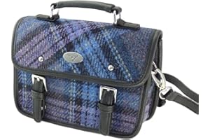 Glen Appin Harris Tweed Bervie Mini Satchel Bag With Adjustable & Removable Shoulder Strap