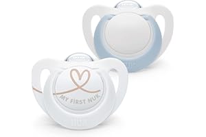 NUK Star Baby Dummy | 0-6 meses | Chupetes de silicona sin BPA | Azul | 2 unidades