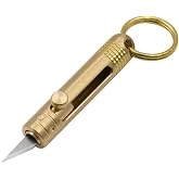 Mini Fal&ccedil;ata Anahtarlık Bı&ccedil;ağı, Pirin&ccedil; Sap, &Ccedil;elik Bı&ccedil;ak, 40mm Kapalı Uzunluk, 51mm A&ccedil;ık Uzunluk, 11 Gram