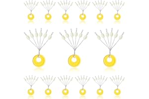 Tovbmup Gummistopper Angeln 6 in 1 Gummiperlen Angeln,Stopper Angeln,Silikonstopper,Posenstopper,Gummistopper Schnurstopper Angeln，Geeignet zum Angeln