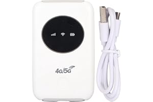 BRRNOO 5G Mobile Modem With WiFi - 4G LTE USB Portable Router 300Mbps Unlocked SIM Card Slot, Built-in 3200MAh Travel Hotspot Mini Router