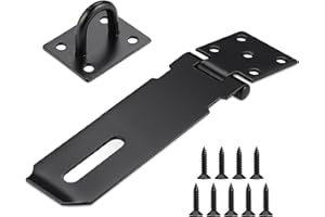 L&W LUCK 5 Pollici Lucchetto Hasp Chiusura Porta, 304 Acier Inoxydable Chiusura Lucchetto Hasp Serratura Della Porta Hasp con Viti per Camera da Letto, Garage, Armadio