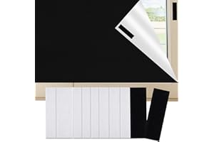 BEHAHAI Portable Blackout Blinds, 150*100CM Blackout Material Temporary Blackout Blinds Stick On Window No Drill Blackout Blinds with Self Adhesive Fasteners for Nursery Bedroom and Travel