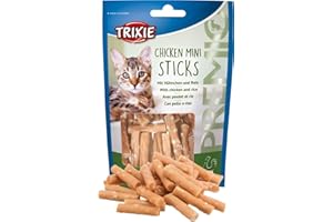 TRIXIE Snack PREMIO Chicken Mini Sticks, Pollo/Arroz, 50 g, Gato