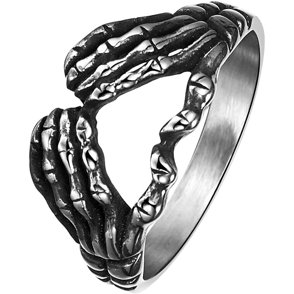 Skull Ace of Spades Gothic Ring - Stainless Steel Death Military