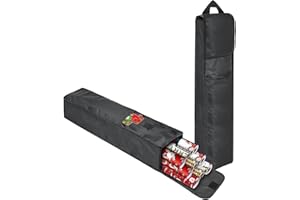 DIJIA 2 Christmas Wrapping Paper Storage Bag- Durable Fabric Wrapping Paper Roll Gift Wrap Storage Bag Box for Rolls,79x14x14cm