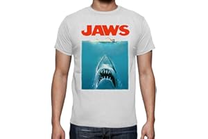 THE FAN TEE Camiseta de Hombre Varios Peliculas Divertidas Retro Tiburon Shark Jaws 017