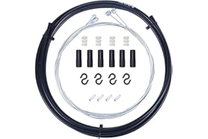 Cable de Frein Vélo, Kit de Gaines de Cables de Freins de Vélo, Universel Câble de Frein pour Vélo, Kit de Remplacement de Câble de Frein et Boîtier, Kit de Boîtier de Câble de Frein de Vélo