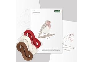 Katy Sue 'Robin' Paper Quilling Kit - Containing Robin Templates, Measuring Guide & Coloured Quilling Strips