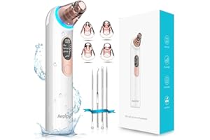 Limpiador de Poros, Aeplpy Extractor de Puntos Negros Kit Limpiador Facial Blackhead Remover Eliminador Puntos, 4 Cabezales y 3 Modos para Espinillas y Acné