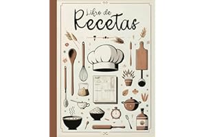 Libro de recetas en blanco: Cuaderno para escribir recetas con 100 páginas A4 para cocineros caseros, práctico índice final. ¡Regalo útil para todos!