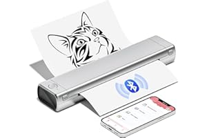 COLORWING Imprimante Portable A4 - Imprimante Bluetooth Thermique Mini Imprimante sans Encre