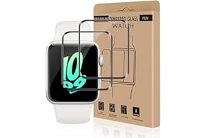 Carantee 2 pièces Verre Trempé pour Apple Watch Series 4/5/6/SE/SE2 (40mm), à l'épreuve des bulles, Anti-traces vitre protection, Sensible au Toucher, Ultra HD Claire Apple Watch 40mm protection écran