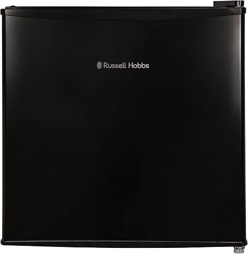Russell Hobbs Table Top Larder Mini Fridge 43 Litre Capacity, Reversible Door & Adjustable Feet, Small Fridge, Manual Temperature Control, Ice Box, Black RHTTF0E1B