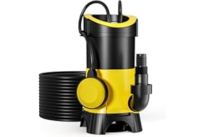 WILTEC Bomba para aguas residuales caudal 7500l/h, 400W, altura de 5m, transporta partículas hasta Ø35mm