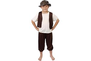 I LOVE FANCY DRESS LTD Costume da bambino e ragazzo, tema "Tudor", outfit per recite scolastiche, da povero ragazzo vittoriano, età rinascimentale.