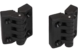 2-pack svarta polymidgångjärn förstärkt plast 39 x 39 mm italiensktillverkade industriellt
