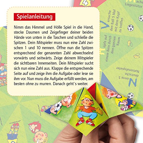 8x Faltspiele * HIMMEL und HÖLLE * mit den Motiv: FUSSBALLER FRITZ FLANKE aus dem Lutz Mauder Verlag // 10200 // Spiele zum Kindergeburtstag Kinder Geburtstag Mitgebsel Geschenk Party Set Jungen Fussball - 2