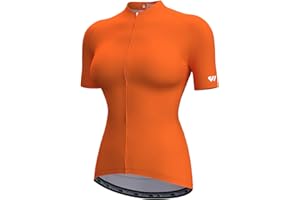 WULIBIKE Wulibke Women's Cycling Jersey Top, Cycling Women's Shirt, Breathable and Quick Drying Cycling Jersey with 3 Pockets