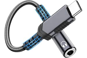 TITACUTE Adattatore USB C Jack 3.5mm, Adattatore USB Type-C Audio Aux per A54 A34 A53 A33 5G,Adattatore Cuffie per Samsung Galaxy S23/S22/S21 Ultra S21 FE S20 FE OnePlus 11 Nord 2T Google Pixel 7a 6 Pro Mi 12