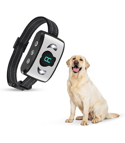 Collier Anti-Aboiement Pour Chien - 4 Modes (Son, Vibration), 8 Niveaux De Sensibilité, Rechargeable, Étanche IP67
