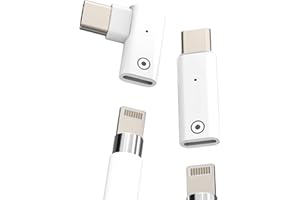 HOYULLI Adaptador USB C macho a Lightning hembra para Apple Pencil (2 unidades) para iPhone Cable de carga para iPad Convertidor Tipo C Conector para Apple Pencil Charger Accesorios para 1.Generation Pen