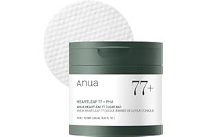 ANUA Heartleaf 77 Toner Pad, Dischetti Esfolianti Delicati Per Il Viso Per Pelli Sensibili, Trattamento Idratante Per I Pori, 70 Dischetti Bianco