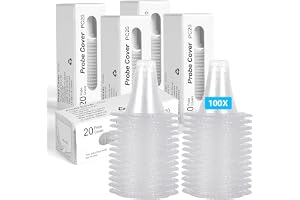 ACWOO 100 Counts Örontermometer Sondskydd, Byte Av Påfyllningslock, Linsfilter Skydd För Braun-Termometermodeller Och Andra Typer Av Digitala Termometrar Engångsöverdrag (100 Counts)