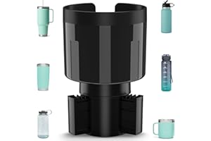 TYKOR Auto-Getränkehalter-Expander-Adapter mit Verstellbarer Basis, Becherhalter-Auto kompatibel mit Stanley 0,4-1,2 L, andere große Flaschen in 0,5-1,4 L (7,0-10,5 cm)