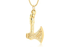 MINICREMATION Thor Axe Cremation Jewelry for Ashes for Women Men Viking Jewelry Memorial Pendant Urn Necklace for Loved One Ashes Holder