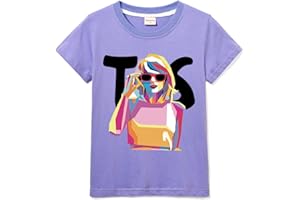 XPIALONG Girls Kids Tee 100% Cotton T-Shirts Boy Girl Top for 3-13 Years