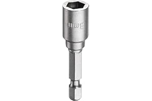 kwb Magnetische 8 mm Bit-Stecknuss Professional aus TQ 60-Stahl (Antrieb: 44652 Zoll EQ 44626 Sechskantschaft, ISO 1173 für Außen-Sechskantschrauben