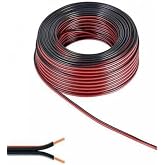 KG GROUP Kablo 2 X 0,75 Mm Bitişik Yassı Kordon Hoparl&ouml;r Kablosu Siyah 10metre,Siyah