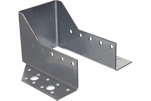 NAJDER Lot de 2 Sabots de Poutre 120 x 100 mm, Sabot de Charpente Type A, Connecteur de Poutre à Ailes Extérieures, Support en U Galvanisé pour Assemblage Solive Poteau Bois