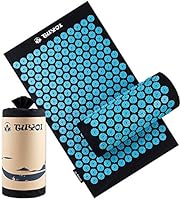 TUYOI Acupressure Set Massage Mat with Pillow for Pain Relief and Muscle Relaxation(Black)