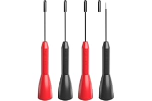 Cleqee 4 punte di prova multimetro con presa da 2 mm, 1 mm, punte di prova non distruttive per multimetro da 2 mm, test elettrici