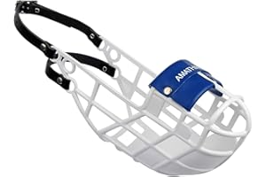 AMATHINGS Modèle Museau Super Kennel Soft avec Embout de Nez rembourré en Blanc À Boire Toujours Possible Idéal pour Les randonneurs, Les Chiens de prés, Les chenils et Les Courses