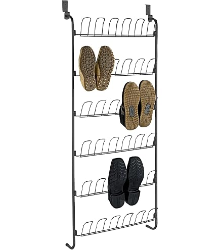 Porte-Chaussures Suspendu 24 Poches Transparentes - Organisation Murale Pour Entrée Ou Placard