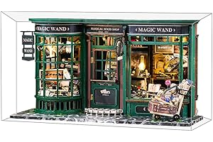 Fsolis Casa delle Bambole Fai da te,Kit di Case in Miniatura in Scala 1:24,Miniatura con Mobili e Copertura Antipolvere,kit per Casa delle Bambole in Miniatura per Adolescenti e Adulti