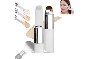 GENERICO Fondotinta Stick Coreano Cambia Colore con Pennello – Correttore 2-in-1 Idratante, Coprenza Naturale, Lunga Durata, Effetto Pelle Uniforme e Luminoso (Naturale)