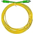 NEXTIK SC/APC to SC/APC Fiber Optic Internet Cable, Single Mode Fiber Patch Cable, Simplex, 9/125um Compatible, Yellow, LSZH OD-3.0mm (30M(98ft))