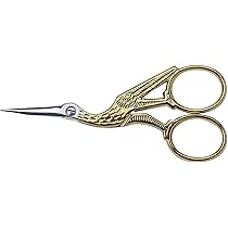 Acronde 2PCS Vintage Stork Shape Sewing Scissors Stainless Steel Tailor Scissors