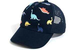 JANGANNSA Children's Baseball Cap Dinosaur Horn Summer UV Children's Hat for Boys Girls 0-8 Years