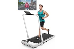 ‎SUPERUN Superun Walking Pad Klappbar, 3 in 1 Übergroße Laufband für Zuhause bis 12 km/h Breite Lauffläche 110 * 40 cm Sicherer, Klappbares Laufband Unter dem Schreibtisch 145 kg mit APP und Training Couses