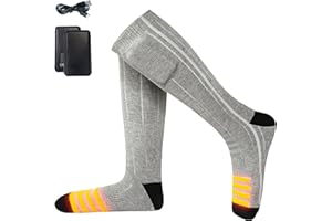 DPZO Heated Socks - 4000mAh Rechargeable, for Men & Women Ultra-Warm for Skiing, Hiking, Ice Skating, Trekking, and Daily Commute， Cozy and Durable with Advanced Heating Technology