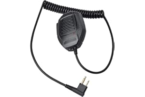 UAYESOK Microfono radio bidirezionale remoto, microfono a spalla portatile a 2 pin con jack per cuffie da 3,5 mm, compatibile con Motorola DP1400 CP040 GP300 XT420 XT460